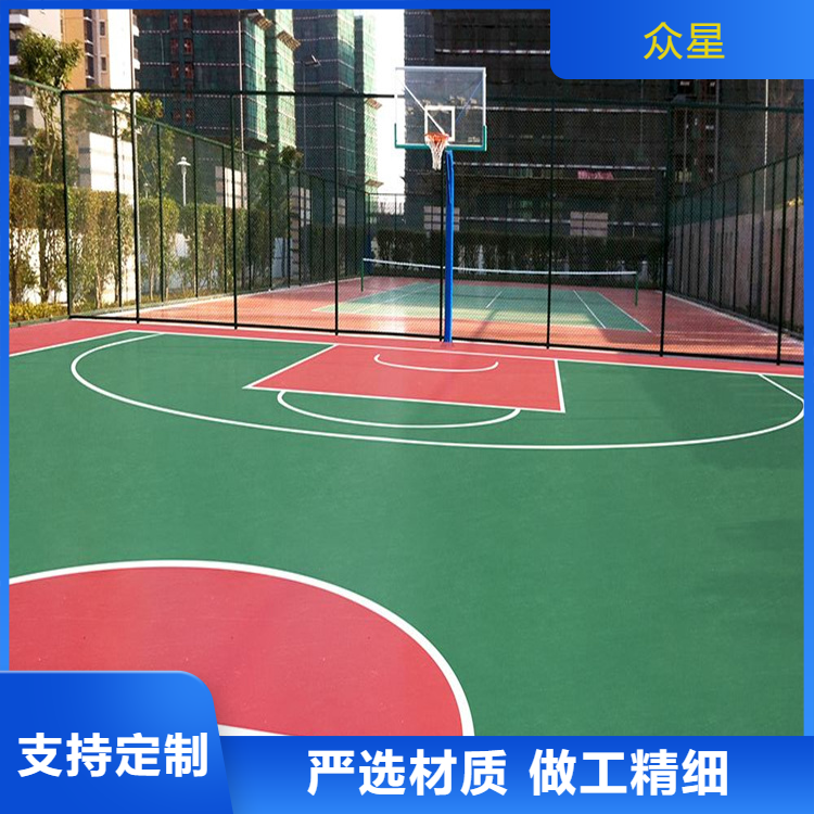 鄂尔多斯市塑胶跑道篮球场硅PU - 厂家